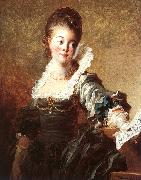 Jean Honore Fragonard Portrait of a Singer Holding a Sheet of Music oil painting artist
